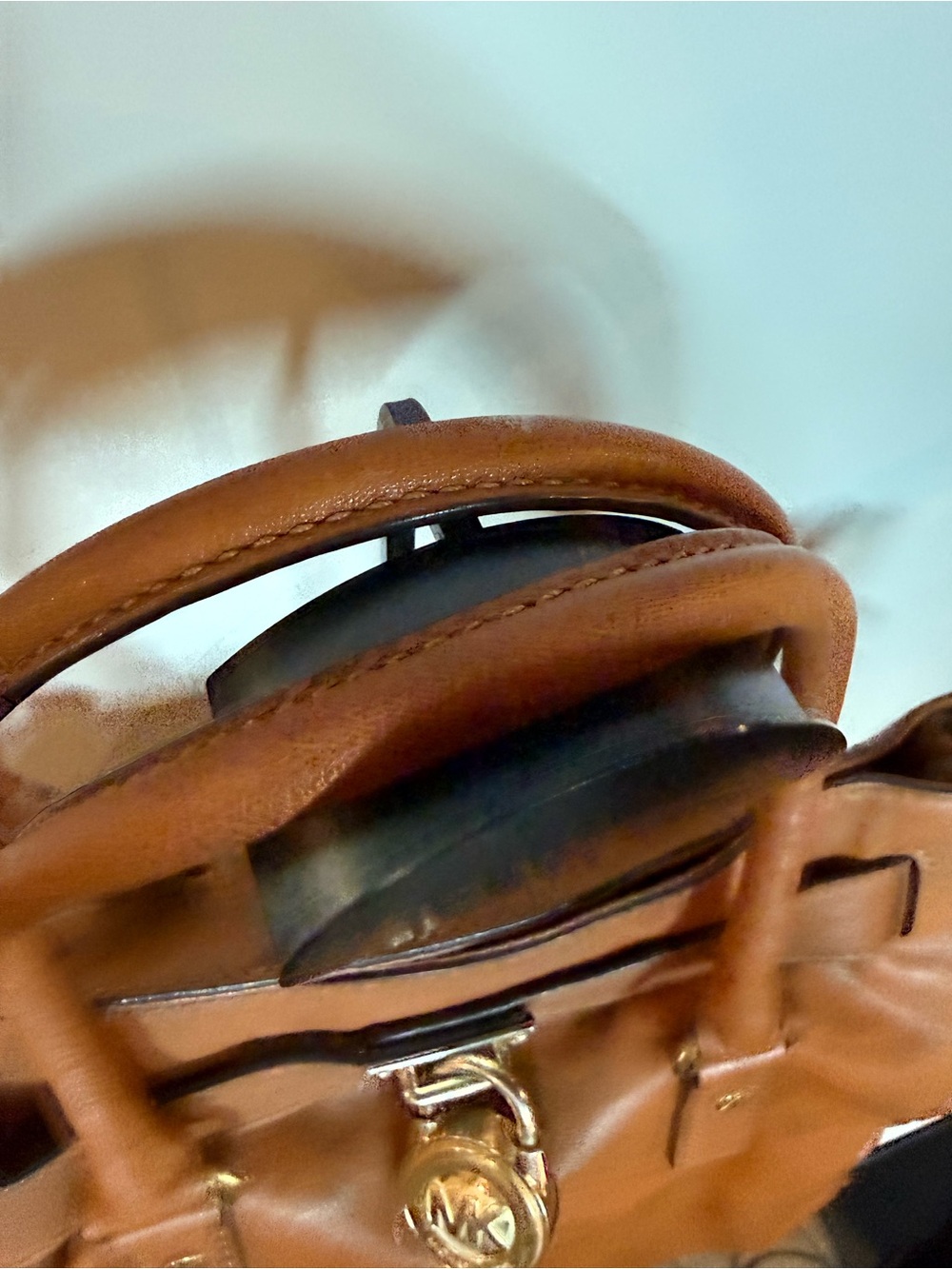 Michael Kors Cognac Leather Hamiltonwith (with callouts) - Picture 5 of 11